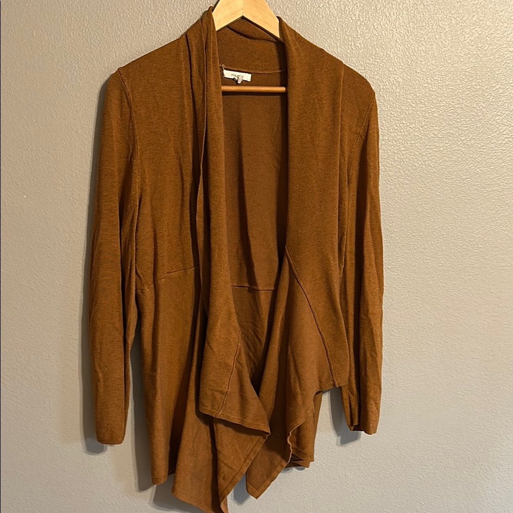 Maurices Brown Draped Cardigan Sweater